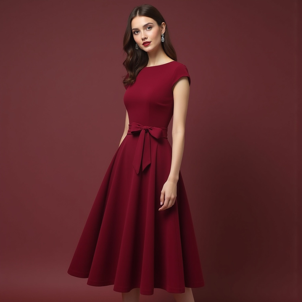 Robe rouge bordeaux élégante formelle